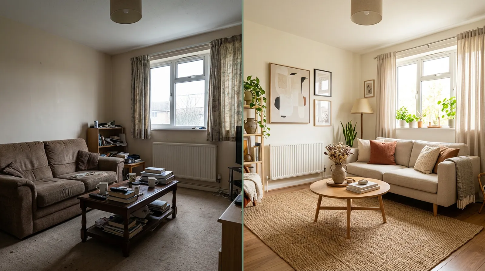 Design idea: a living room furnished affordably