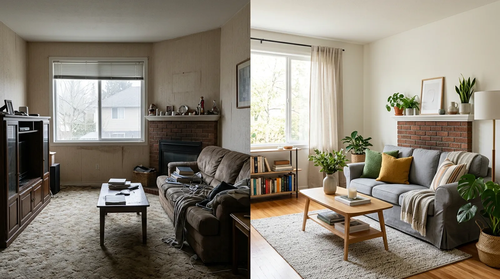 Idée d'aménagement : une pièce décorée avec un petit budget