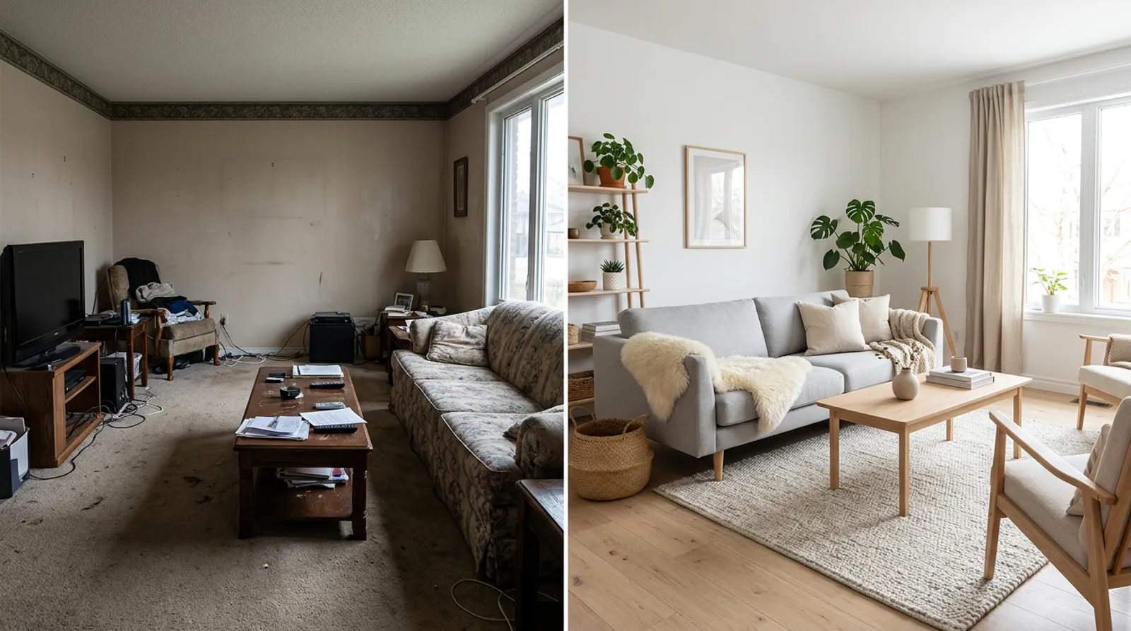 Design idea: a living room restyled in Scandinavian style