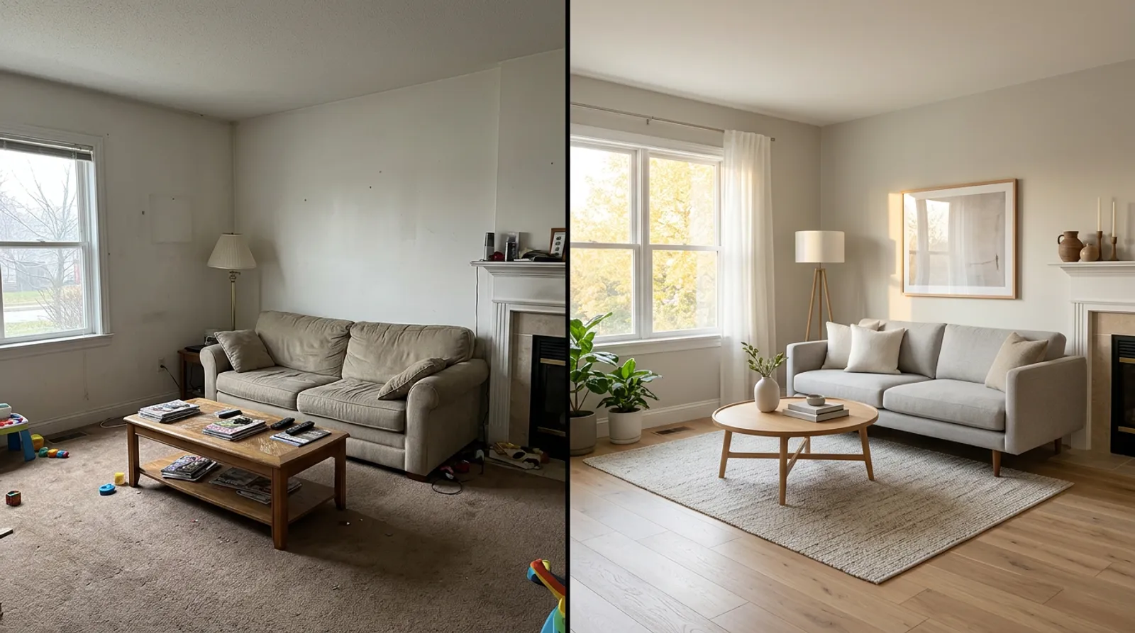 Design idea: a living room with furniture spaced for easy flow