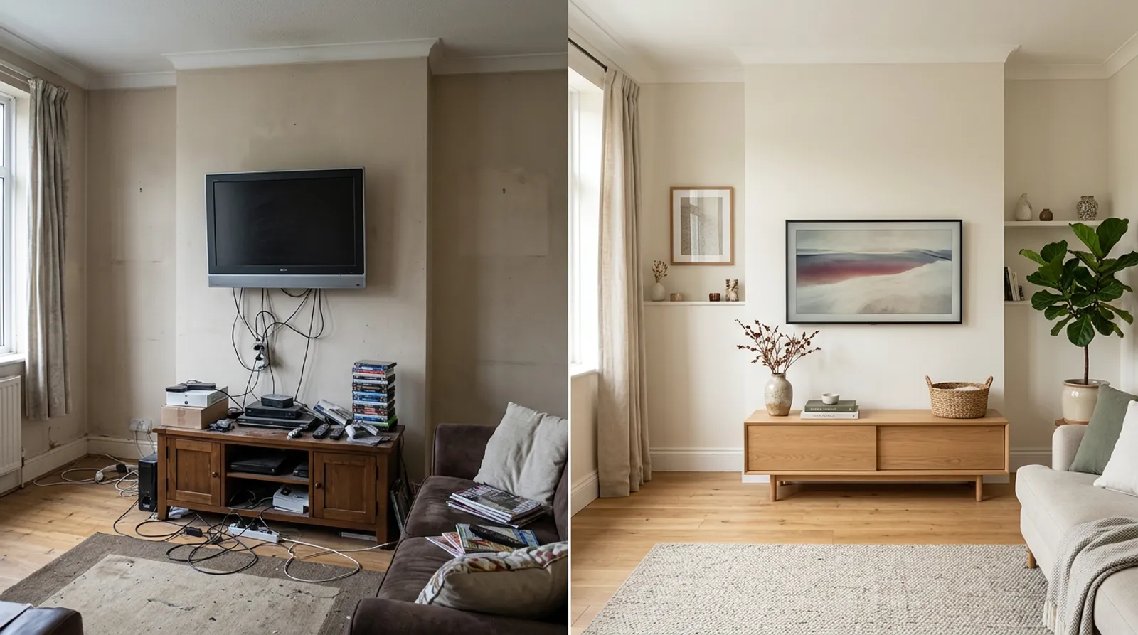 Design idea: a TV and media unit set at the right height